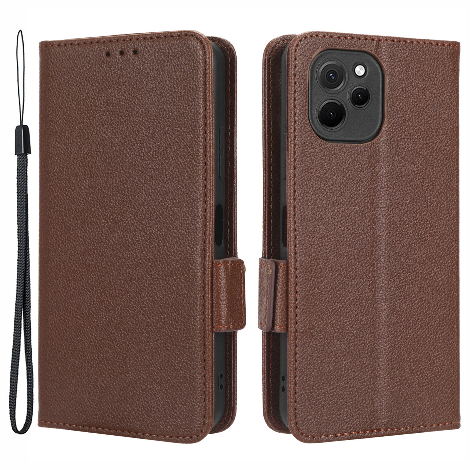 PU Leather Smartphone Case For Huawei nova Y61 4G Enjoy 50z 4G Dual Magnetic Clasp Litchi Texture Flip Wallet Stand Scratch-resistant Phone Cover PU Leather Smartphone Case For Huawei nova Y61 4G Enjoy 50z 4G Dual Magnetic Clasp Litchi Texture Flip Wallet Stand Scratch-resistant Phone Cover